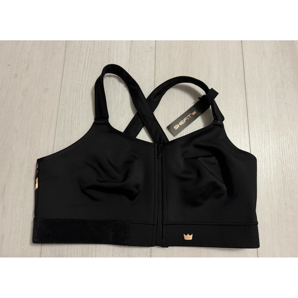 NWT SHEFIT FLEX Supportive‎ Sports Bra Size 5Luxe Black